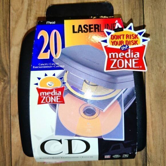 Mead Laserline Vintage 20 Capacity CD Rom/Disc Wallet Made in USA. Has some wear - Picture 4 of 6